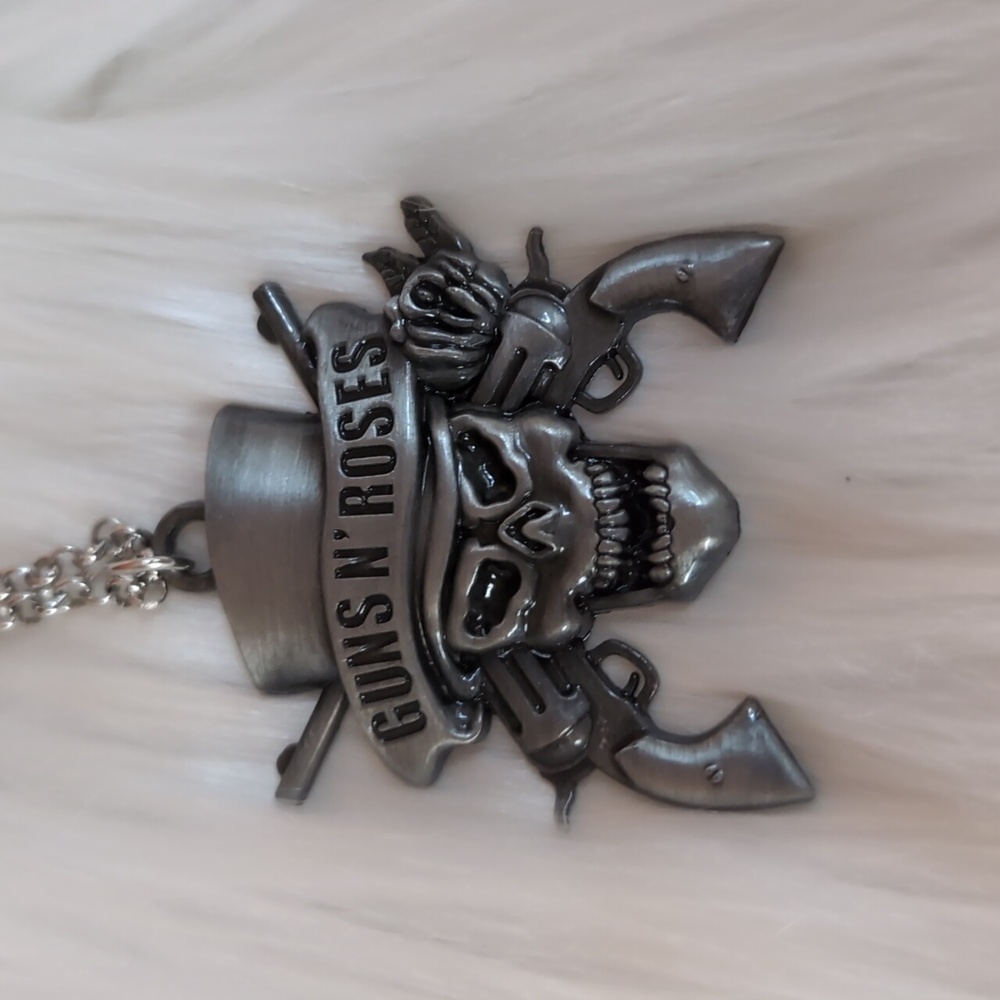 Guns N Roses Silver Pendant Necklace
